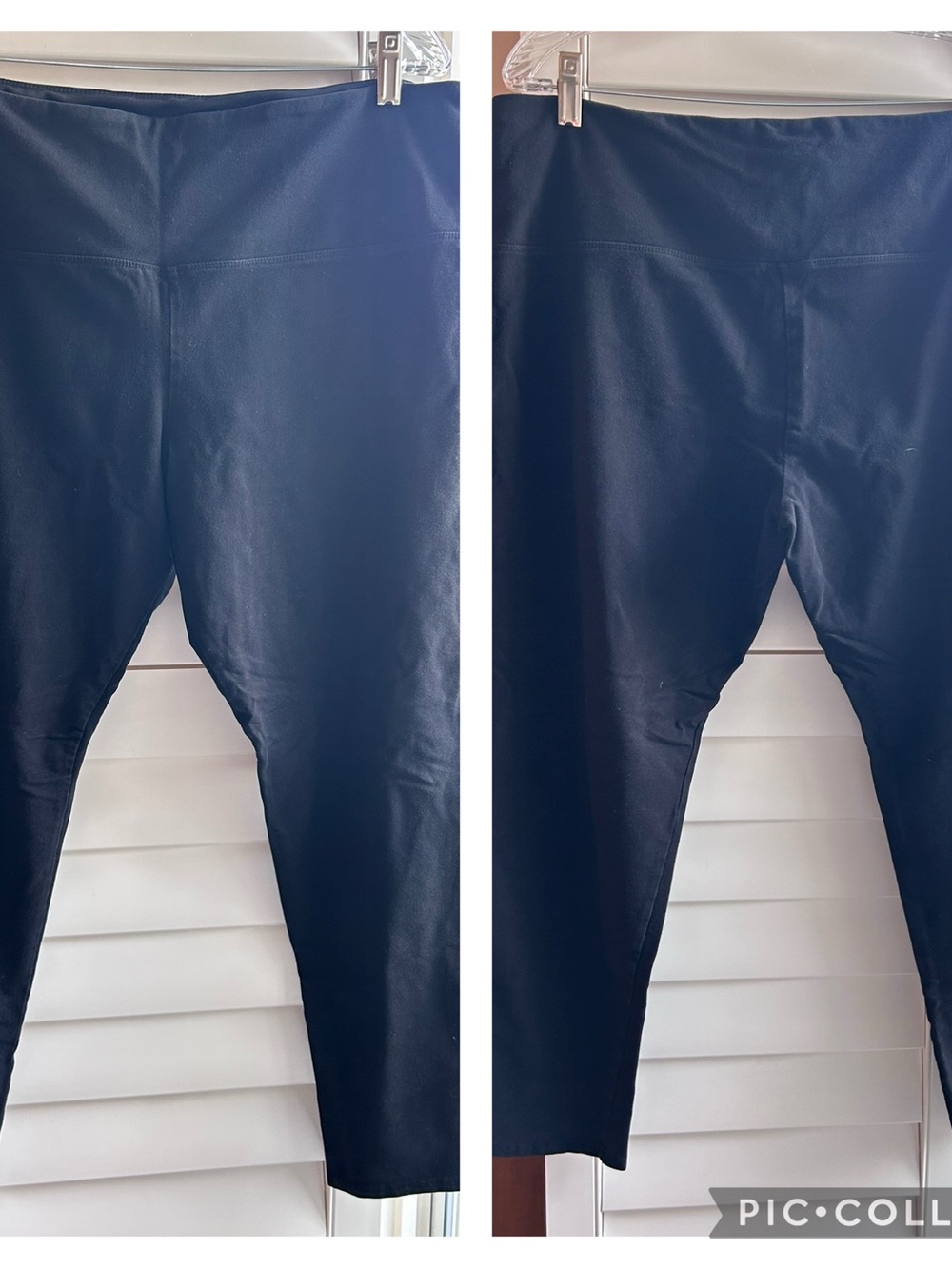Lot of 2 Women's Black Stretch Leggings with High Waist